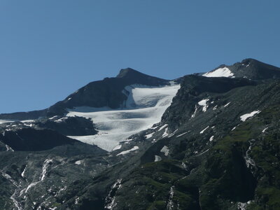 13-08-11 Col de la Loze (Vald'Isère), 13-08-11 Col de la Loze 21 - Grande Aiguille Rousse  Glaciers des sources de l’Isère  Petite Aiguille Rousse