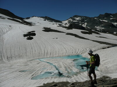 13-08-11 Col de la Loze (Vald'Isère), 13-08-11 Col de la Loze 22 - Petit lac glaciaire sous le col
