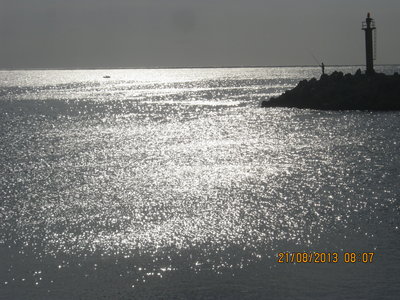 Mahdia Tunisie, Lever du soleil à l’’entrée du port