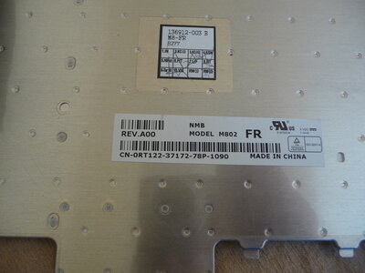pieces detachees dell inspiron 1721,  N°1 clavier vue de dessous