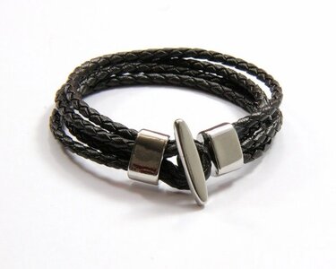 Bracelet, 20€ / Black - Red - Turqoise - Grey 5mm
