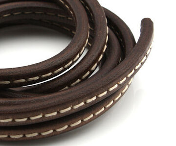 Bracelet, regalize stitched brown