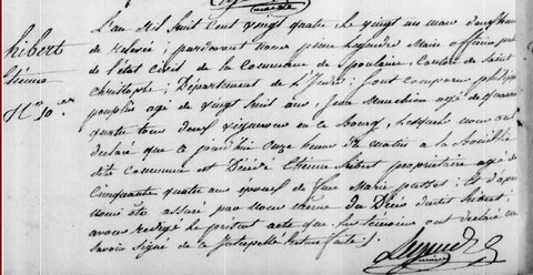 actes genealogie, décés de etienne hibert