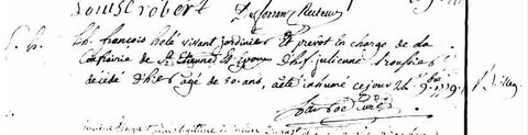 actes genealogie, décés François Hélé 1779