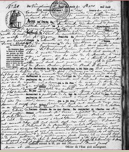 actes genealogie, deces jm Le Manchec