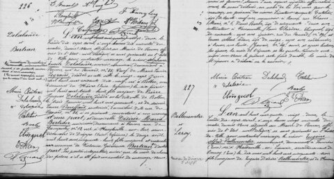 actes genealogie, mariage Alphonse Delalande
