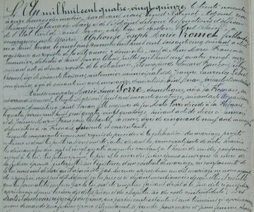 actes genealogie, mariage de alphonse vromet et anne Sorre