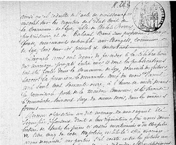 actes genealogie, mariage de S Mottu et Marie L Mallet 2