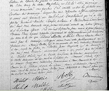 actes genealogie, mariage de S Mottu et Marie L Mallet 3