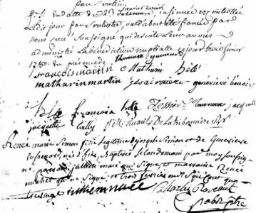 actes genealogie, Mariage Mathurin Hélé et Thomasse Guimard2