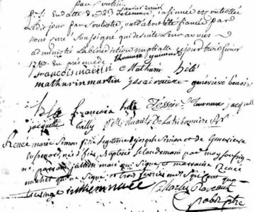 actes genealogie, Mariage Mathurin Hélé et Thomasse Guimard2