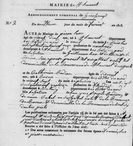 actes genealogie, Mariage Pierre Leon cath Cadiou