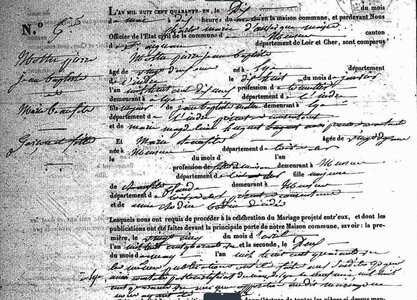 actes genealogie, mariage pierre mottu et beaufils