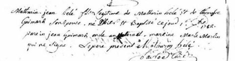 actes genealogie, Naissance de mathurin HéLé à Rennes 1782001