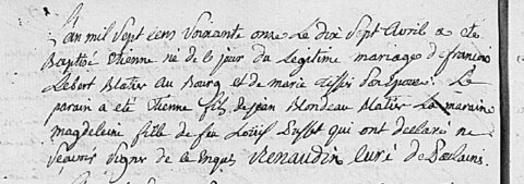 actes genealogie, naissance etienne lebert
