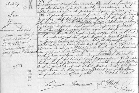 actes genealogie, naissance jeanne LEON