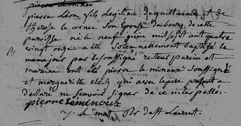 actes genealogie, Pierre Leon Naissance