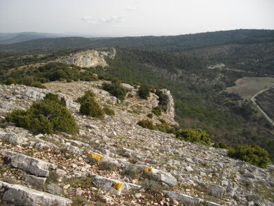 LE PIC DES MOUCHES ET LA CITADELLE, Vers le Col des Portes depuis le sommet de la Citadelle 