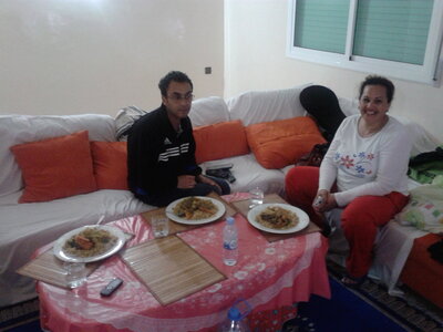 Maroc à vélo, Khalid ainsi que Rkia et son couscous (merci bien !)