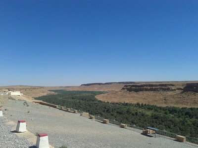Maroc à vélo, Quel contraste tout ce vert dans le désert !