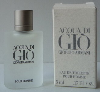 Miniatures de parfum, Armani_Acqua di Gio pour homme AB EDT 4 95cm 5ml B M