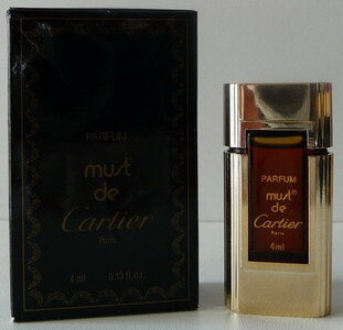 Miniatures de parfum, Cartier_Must AB P 5 7cm 4ml B M stries en creux 1