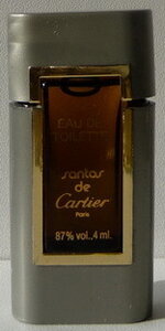 Miniatures de parfum, Cartier_Santos SB EDT 5 7cm 4 ml M avec or M 2