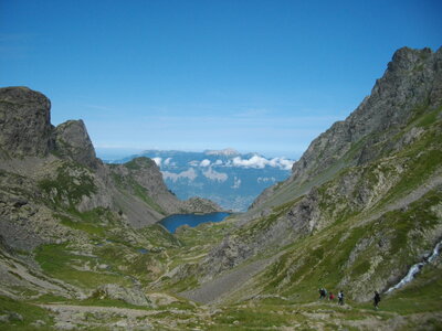LACS DU CROZET ET DU DOMENON 12/08/2014, Lac du Crozet vu du col de la Pra
