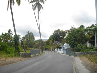 TOUR DES ROCHES ET DE L'ETANG 23 09 14 (Randonnée VTT, île de la Réunion) : 28.6 km, 2 h 27 à 11.7 km/h de moyenne, 423 m de dénivellation positive cumulée, parcours peu difficile. Météo : nuageux. Participant : Marcel. , Vers le Chemin des Roches