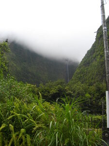 CASCADE BLANCHE 11 10 14 (Saint-André, Ile de la Réunion), On aperçoit la cascade
