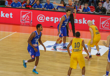 France - Belgique à Rouen  (juillet 2014), Edwin Jackson et  Mickael Gelabale