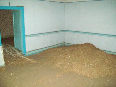 Maison  - Partie habitation étage, Début des travaux vu sur l'isolant dans les plafonds de la chambre 