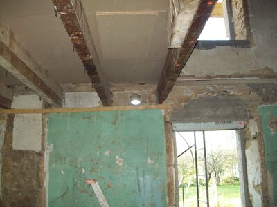 Maison  - Partie habitation étage, Pose du planché