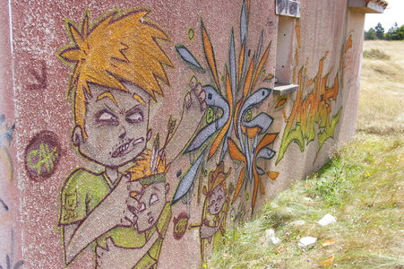Street art Cité abandonnée a Pirou 2009, IMGP4439