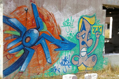 Street art Cité abandonnée a Pirou 2009, IMGP4454