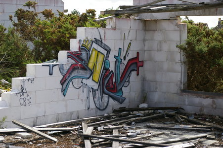 Street art Cité abandonnée a Pirou 2009, IMGP4457