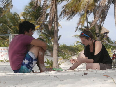 Voyage Partagé MEXIQUE GUATEMALA, Sur la plage de Tulum