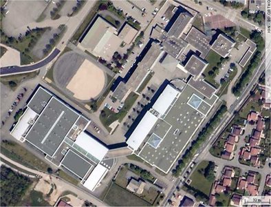 AUX TEMPS DU L.A.C. MAJEUR, LYCEE ARBEZ-CARME VUE AERIENNE