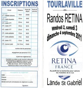 Randos RETINA 2011, le programme