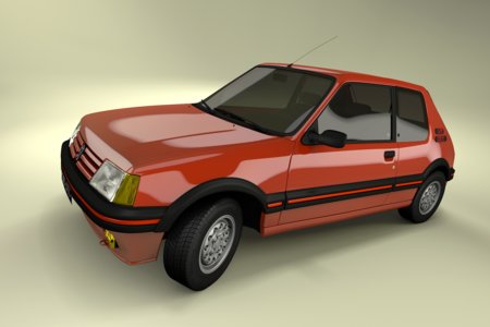 rendus 3d, 205gti