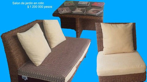A vendre, Salon Jardin Rotin-4-