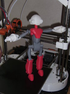 Mes impressions en 3D, Bequi rouge surveille l'imprimante...