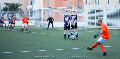 Carabiniers Football Club match 25 avril 2016, Match 25avril16 2à1-10