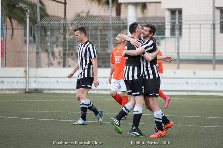 Carabiniers Football Club match 25 avril 2016, Match 25avril16 2à1-68