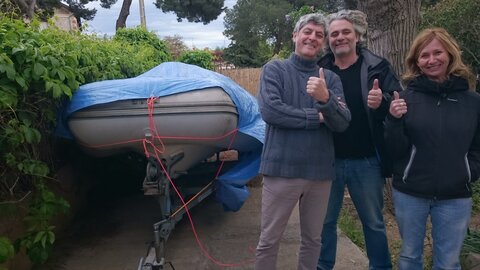 mai-juin 2016 - 1eres mises à l'eau, Sortie ratée, mais contents quand même :-)