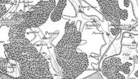 Poyans 1940, Ancien Plan (extrait)
