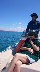 mai-juin 2016 - 1eres mises à l'eau, Fait pas si chaud en pleine mer ;-)