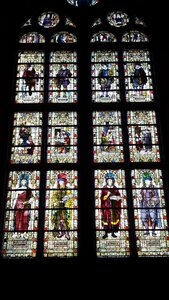 Amsterdam Août 2016 - Reijksmuseum, vitrails de peintres