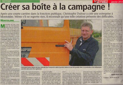 duefour matériaux, article la Semaine de l'Allier