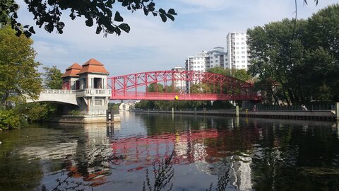 Berlin - Ausflug am Grünen Band - Septembre 2016, Tegeler See Sechserbrücke 2